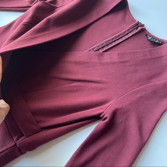 TOPSHOP WRAP STYLE DRESS WITH 3/4 SLEEVES - Picture 3 of 17